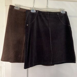 Set of 2 Hue corduroy skirts
